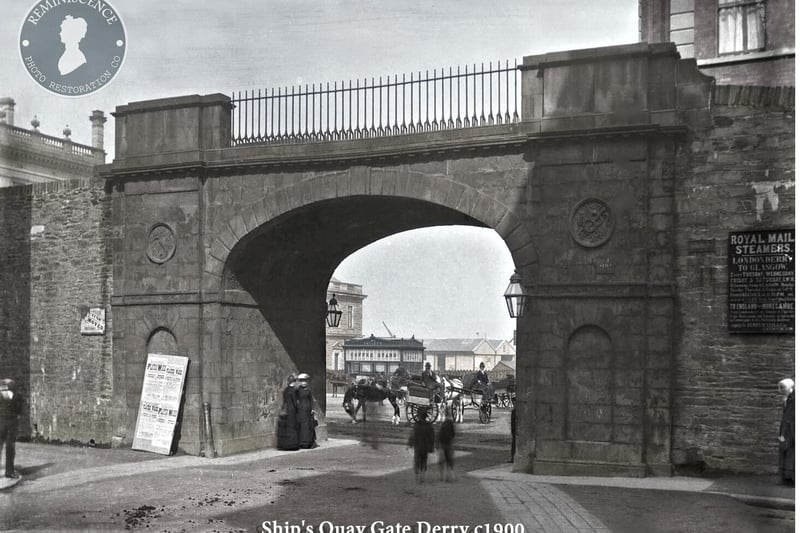 A photograph of Shipquay Gate believed to have been taken around 1900.