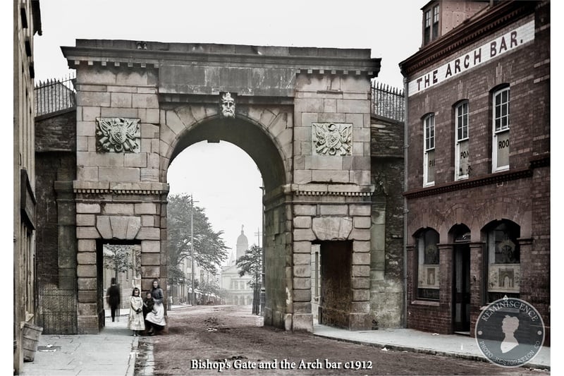 Bishop’s Gate and The Arch Bar around 1912.