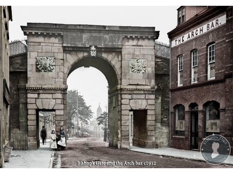Bishop’s Gate and The Arch Bar around 1912.