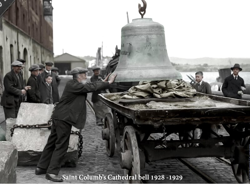 A bell arrives for St. Columb’s Cathedral around 1928-29.