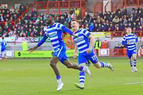 Hakeeb Adelakun celebrates his goal. Picture: Gareth Williams/AHPIX LTD