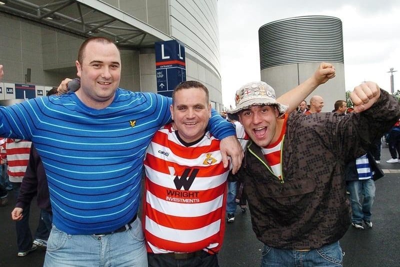 Party mood for the Rovers fans at Wembley.