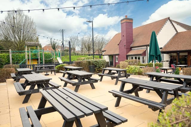 The beer garden at the new look Maple Tree