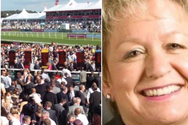 Picture of the St Leger festival taken during Ladies' Day 2019 and Doncaster Central MP, Rosie Winterton