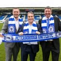 Peterborough United co-owners Darragh MacAnthony, Stewart 'Randy' Thompson and Dr Jason Neale