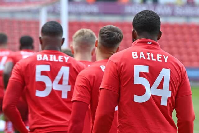 Rovers paid tribute to fan and former member of staff Richard Bailey before the game by wearing special warm-up tops and holding a minute's applause. Picture: Andrew Roe/AHPIX LTD