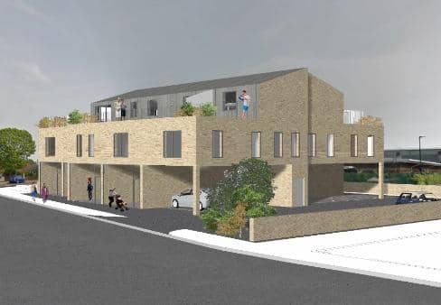 The artist's impression of the flats which were planned for Hexthorpe