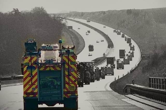 Staff from South Yorkshire Fire & Rescue are part of a huge convoy heading to Ukraine to deliver fire engines and other vital equipment (pic: SYFR)