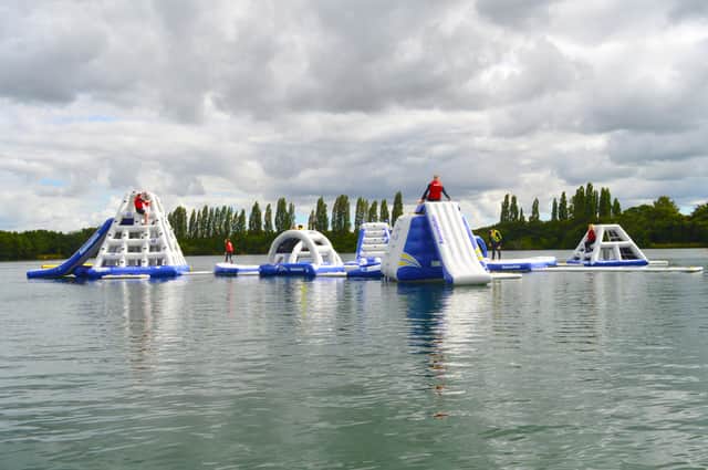 Aquapark at Hatfield Outdoor Activity Centre