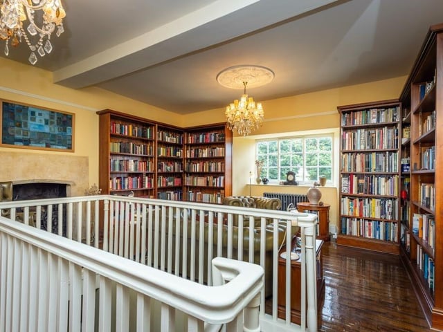 The library offers quiet reading space.