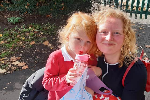 Christine Drakeley with her daughter at Town Fields, Doncaster