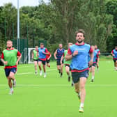 Doncaster Knights, pictured in training in 2019.
