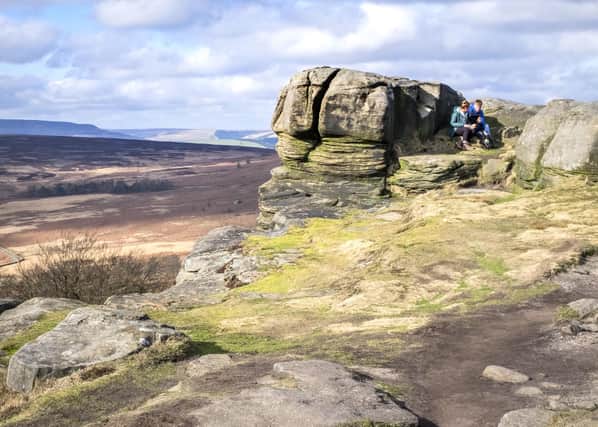 This nine mile walk takes you along the wonderful cliffs of Stanage Edge with superb views of the Derwent and Hope Valleys, Mam Tor and Kinder Scout. Most people start at Hathersage car park.
