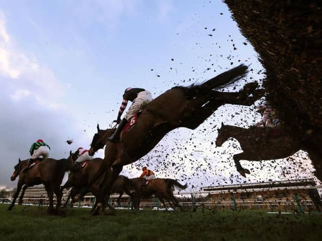 Action from Haydock Park. Photo: David Davies - Pool/Getty Images