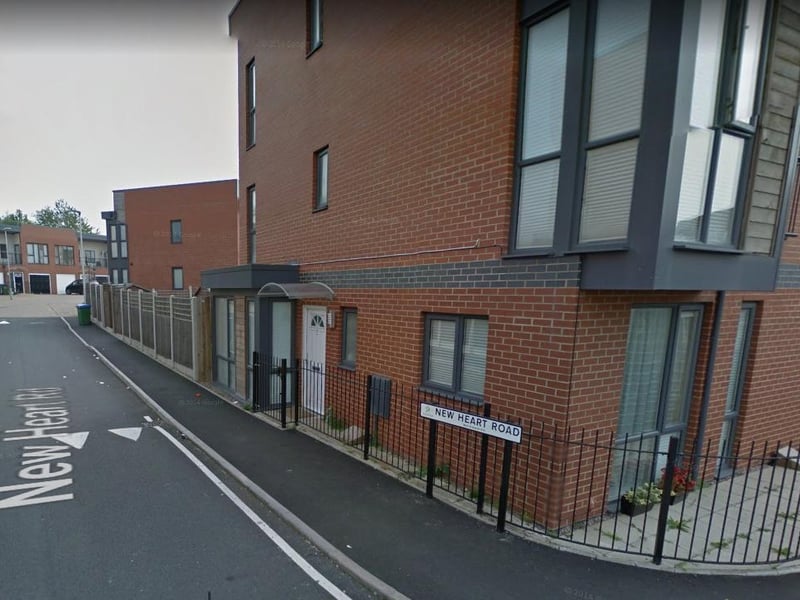 Properties on roads with Heart in the name, such as New Heart Road, West Bromwich, West Midlands, sold for an average of £184,000, 30 per cent below the national average.