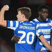 Doncaster Rovers striker Joe Ironside celebrates his goal against Accrington Stanley.