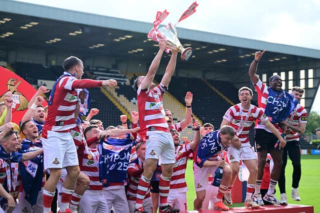 Doncaster Rovers are back in League One after winning the League Two title last season. Picture by Howard Roe/AHPIX.com