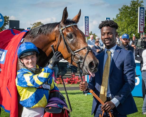 Trueshan, who won the Doncaster Cup at Town Moor in 2023, has had to be put down after suffering a fatal injury. (Photo: Doncaster Racecourse).