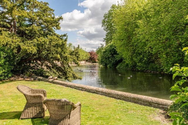 An idyllic garden setting.