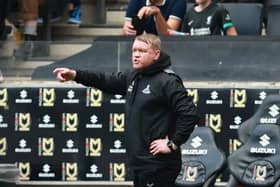 Rovers' chief Grant McCann on the touchline at Milton Keynes Dons