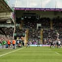 A general view of Franklins Gardens during the Gallagher Premiership Rugby match between Northampton Saints and Saracens at Franklin's Gardens on April 15, 2023 in Northampton, England. (Photo by David Rogers/Getty Images)