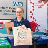 St John’s Hospice Clinical Nurse Specialist Beth Haywood is pictured with the Comfort and Bereavement Packs.