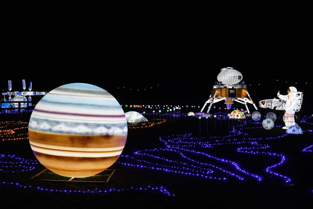 The Winter Illuminations features a spectacular space themed section.