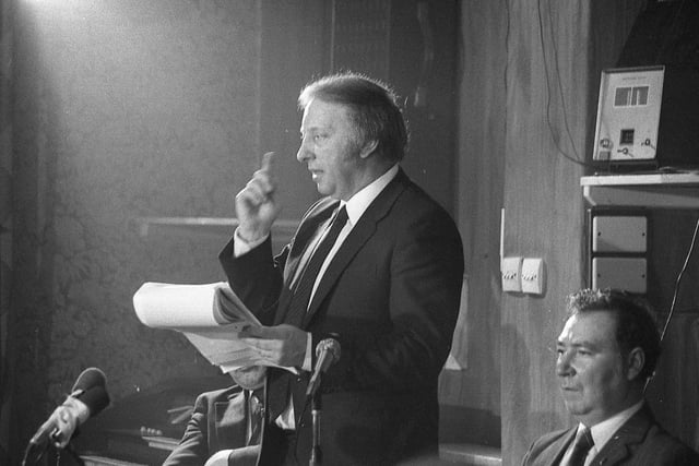 Arthur Scargill was pictured as he gave a speech in Sunderland in March 1983. Who can remember where this took place?
