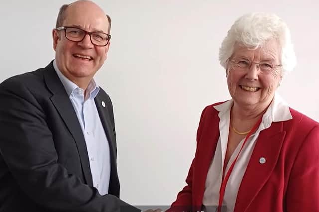 Rose Jones with Dr Lutz Weisser, MAI Managing Director.