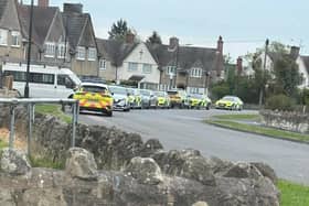 Emergency services flocked to The Crescent in Woodlands this morning.
