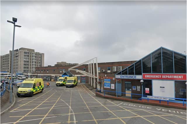 Doncaster Royal Infirmary's A&E department.