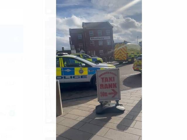 Emergency services were called to Doncaster railway station yesterday lunchtime.