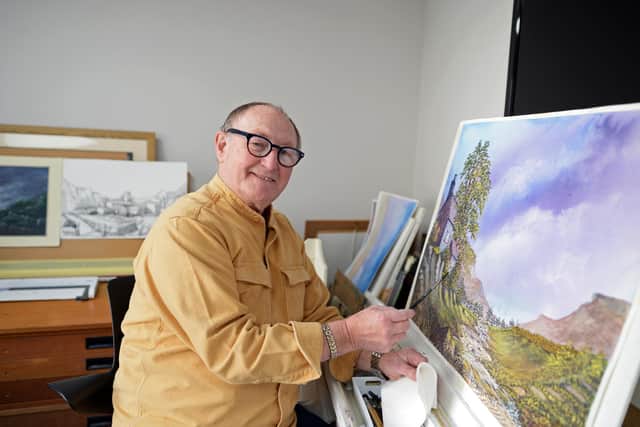 John Littlehales, pictured working on one his latest pieces.
