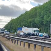 The M18 is closed in both directions due to a serious collision this evening