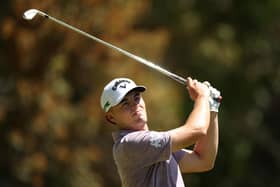 In the swing: Joshua Berry of Doncaster had a fine weekend at the Magical Kenya Open to record his best result on the DP World Tour (Picture: Luke Walker/Getty Images)
