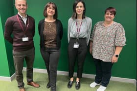 Prof. Rob Copeland, Director of AWRC (left) and Dr Eirini Kyriakoulakou, Fellow (2nd right)