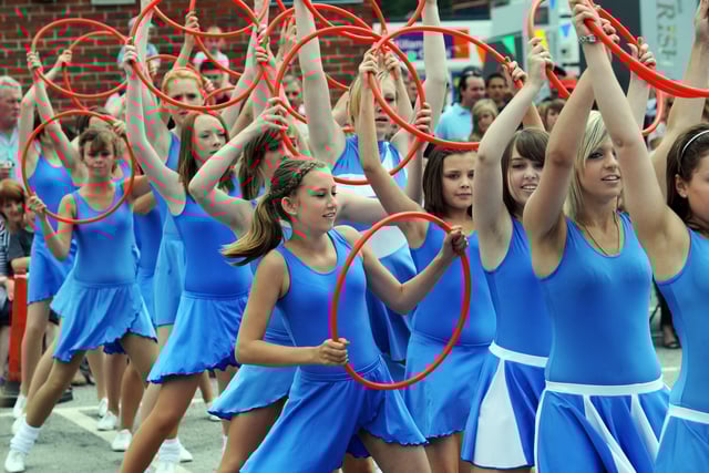 Stepping Out dancers entertain the crowds at Killamarsh Cultural Festival in 2009.