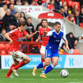 Tommy Rowe looks for a way through against Charlton Athletic. Picture: Gareth Williams/AHPIX