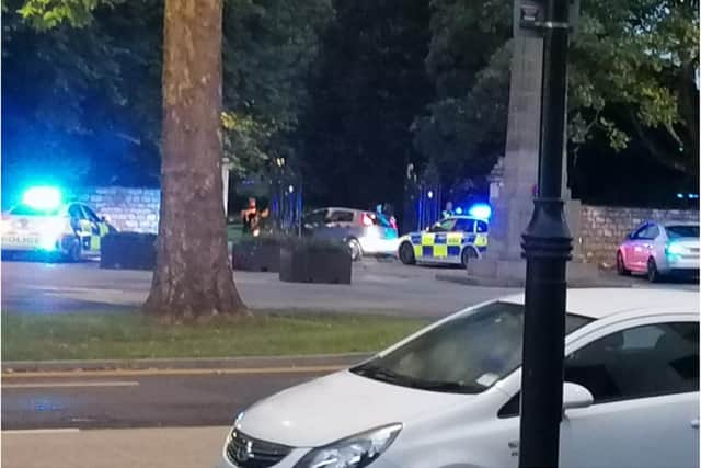 Police flocked to Elmfield Park in the early hours of this morning.
