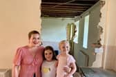 Family life living in a building site