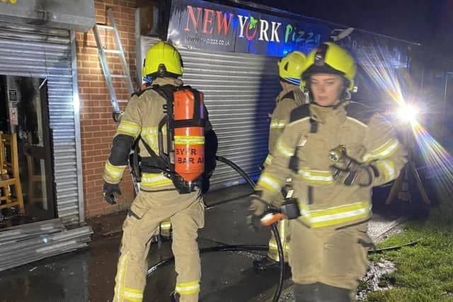 Three fire crews from Adwick, Doncaster and Edlington stations attended a fire at commercial premises.