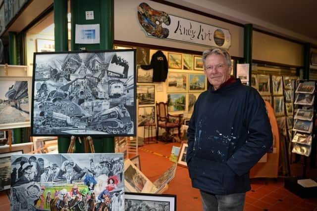Andy Hollinghurst is looking for help from the public to complete a Miners' Strike painting.