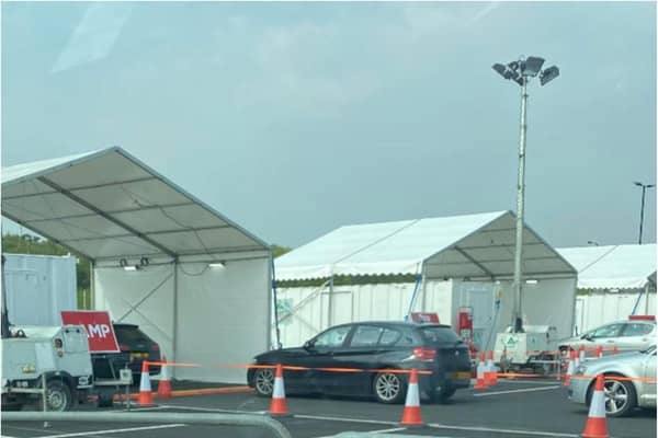 The testing centre at Doncaster Sheffield Airport.