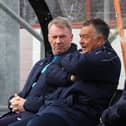 John Sheridan and Glyn Snodin (right) pictured with John Sheridan during their time in charge at Chesterfield. Photo: Howard Roe/AHPIX.COM.