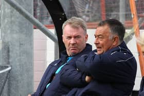 John Sheridan and Glyn Snodin (right) pictured with John Sheridan during their time in charge at Chesterfield. Photo: Howard Roe/AHPIX.COM.