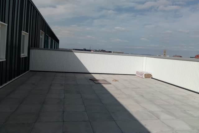Inside the Doncaster UTC - the rooftop terrace