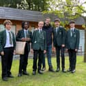 4Schools previous competition winners with Hollyoaks star Jamie Lomas