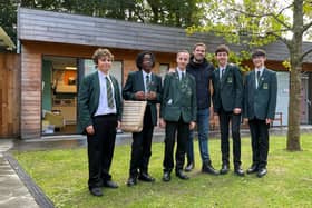 4Schools previous competition winners with Hollyoaks star Jamie Lomas