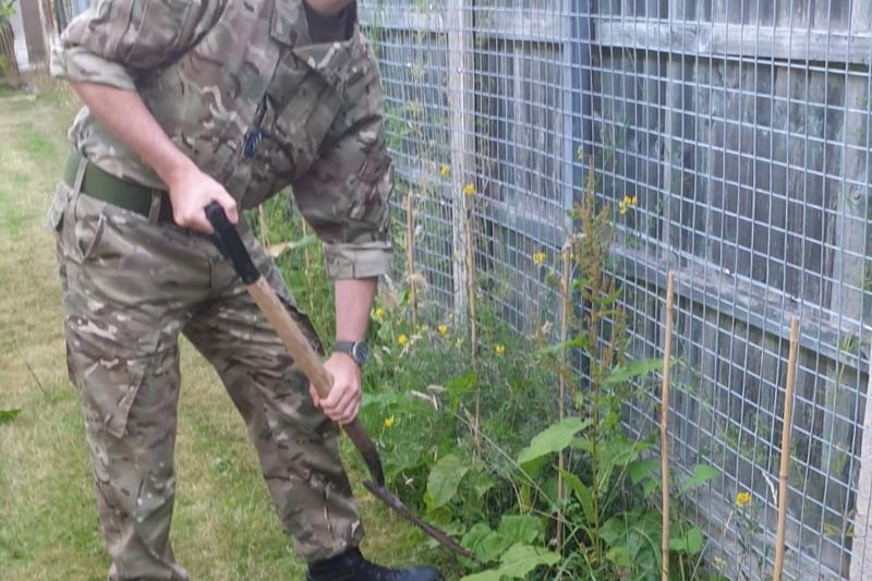 One cadet digs deep