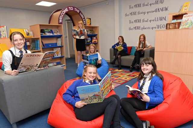 Year Six Librarians pictured in the new School Library. Picture: NDFP-15-06-21-MorleyPlace 5-NMSY